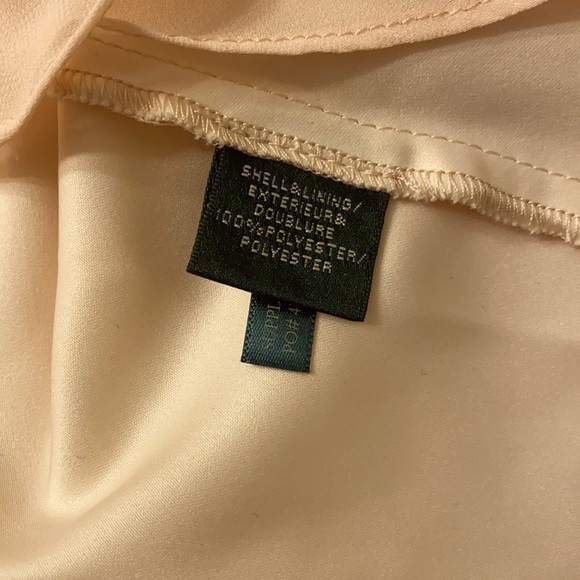 90s style Lauren Ralph Lauren Chiffon Cocktail Dress - 2 - Pale Pink - Picture 6 of 7